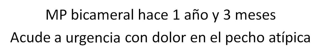 Dolor precordial atípico en portador de MP con desplazamiento de electrodo.