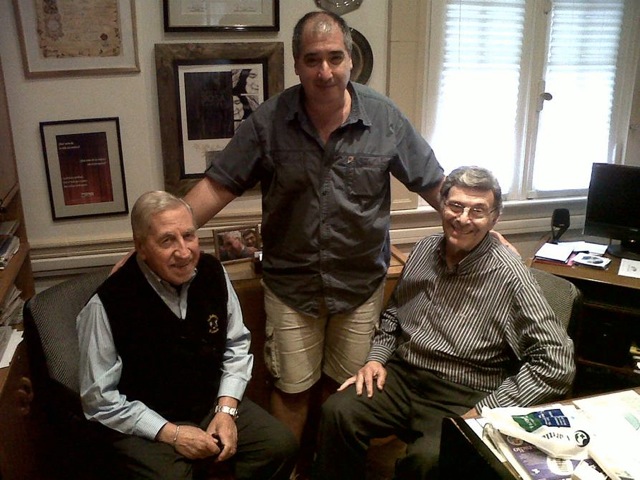 Adrián Baranchuk con los afamados músicos Horacio Malvicino y Leopoldo Federico (QEPD)  – 2013